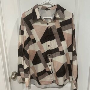 Chic Plaid Button-Up Shirt